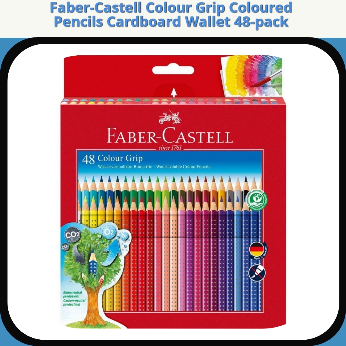 Anmeldelse af Faber-Castell Colour Grip Coloured Pencils Cardboard Wallet 48-pack