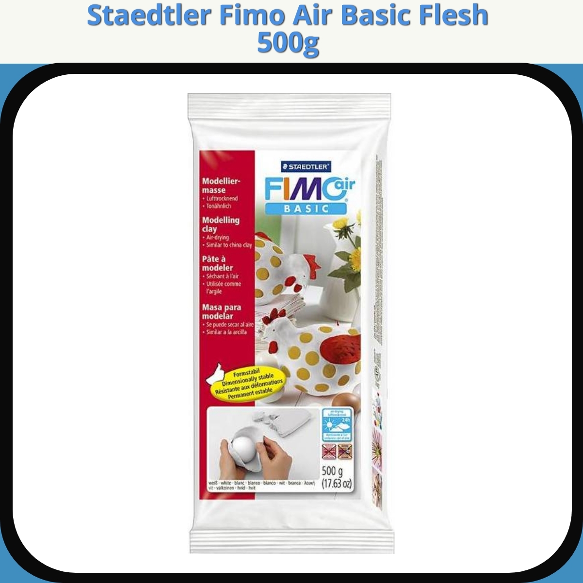 Anmeldelse af Staedtler Fimo Air Basic Flesh 500g