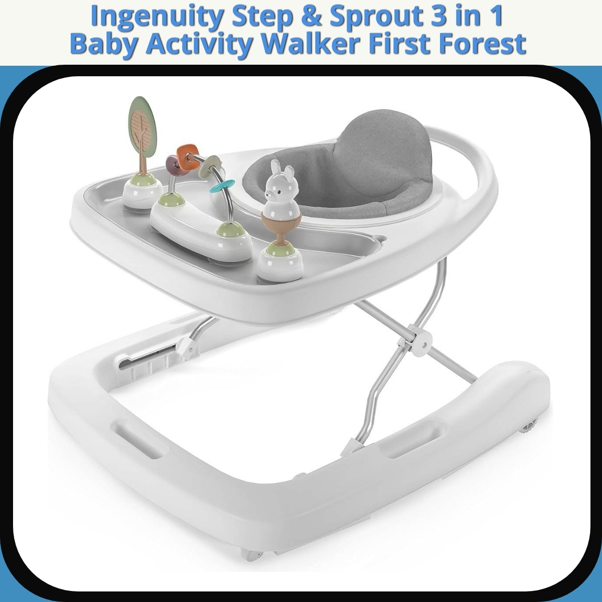 Anmeldelse af Ingenuity Step & Sprout 3 in 1 Baby Activity Walker First Forest