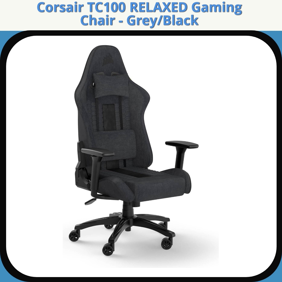Anmeldelse af Corsair TC100 RELAXED Gaming Chair - Grey/Black