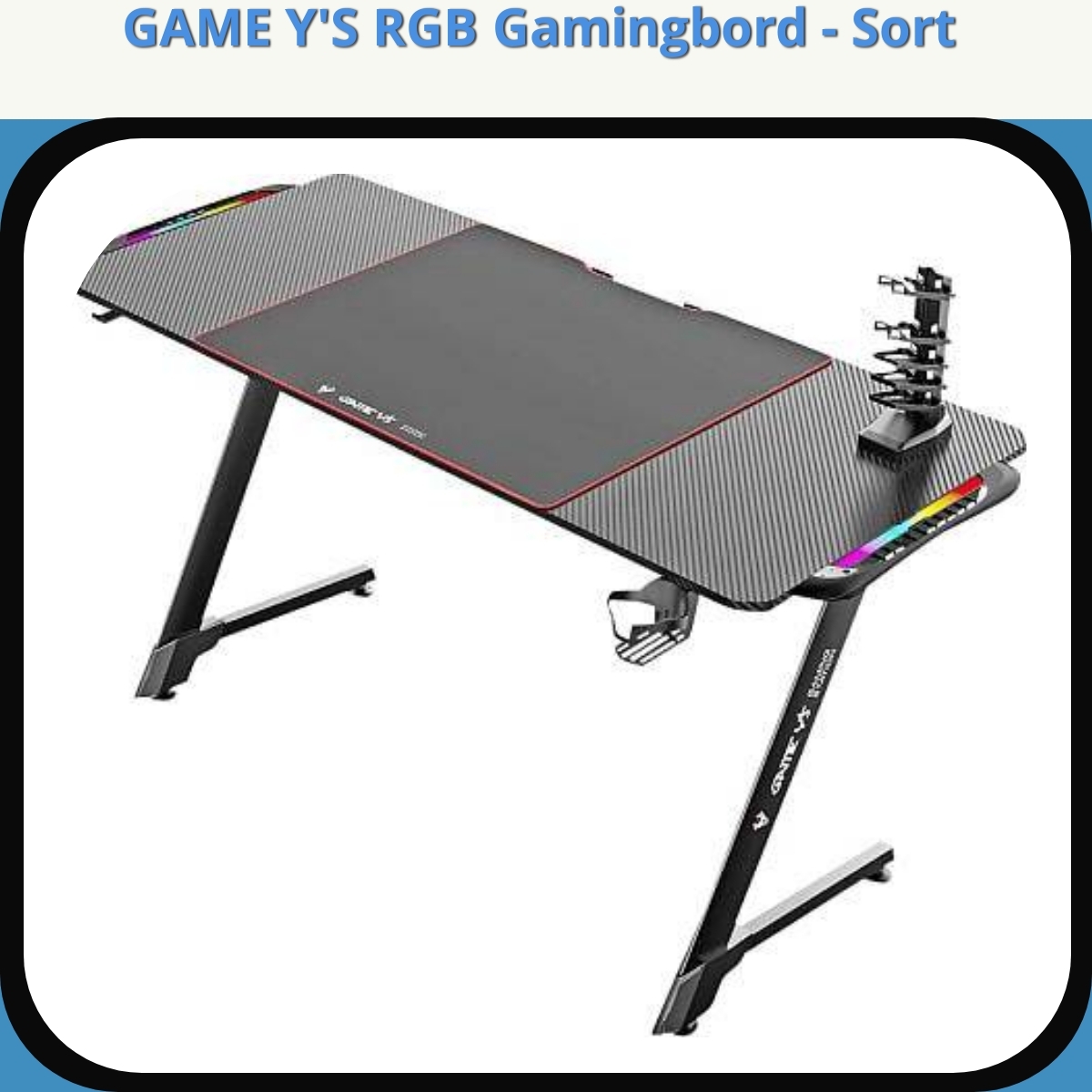 Anmeldelse af GAME Y'S RGB Gamingbord - Sort
