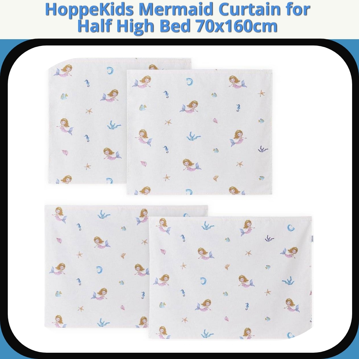 Anmeldelse af HoppeKids Mermaid Curtain for Half High Bed 70x160cm