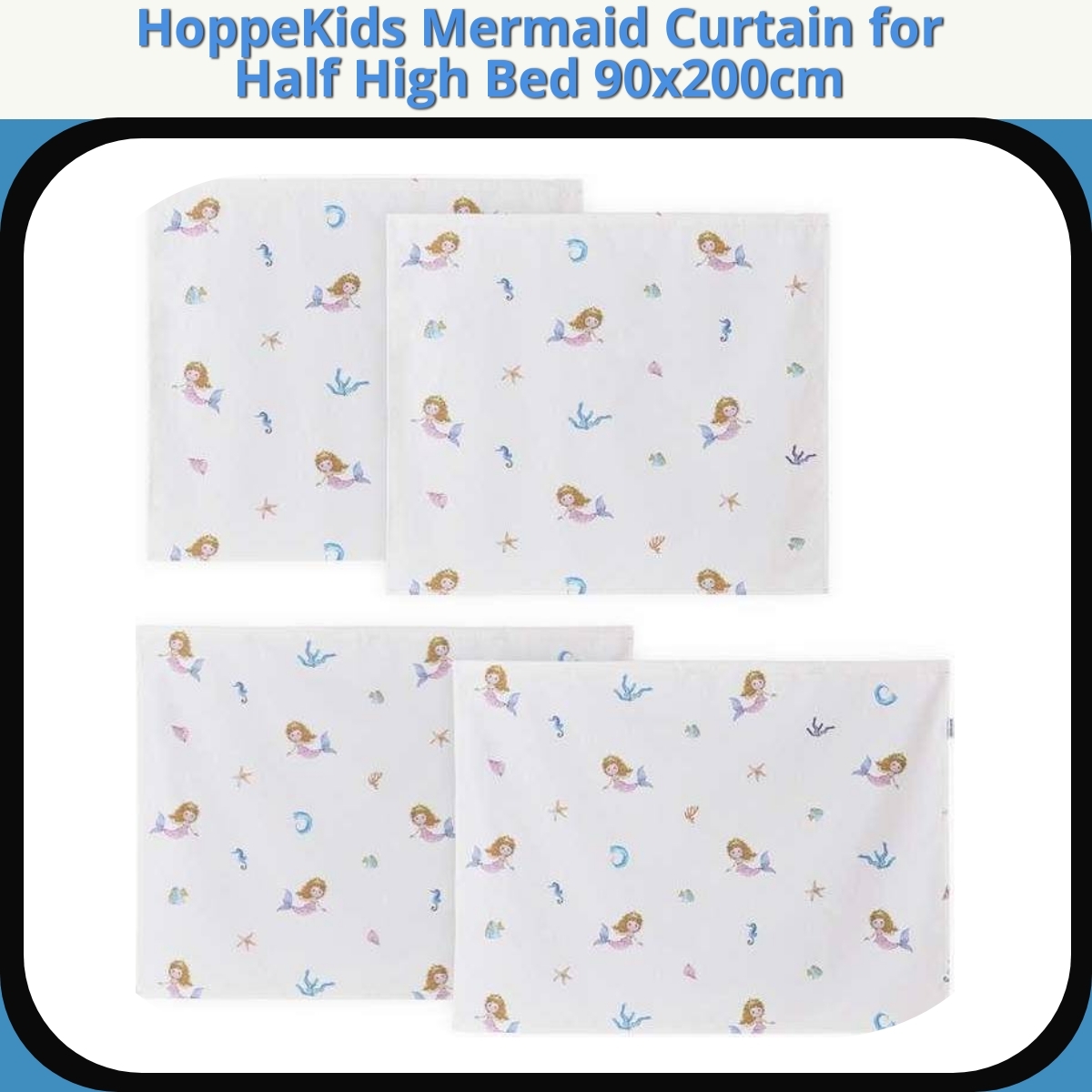 Anmeldelse af HoppeKids Mermaid Curtain for Half High Bed 90x200cm