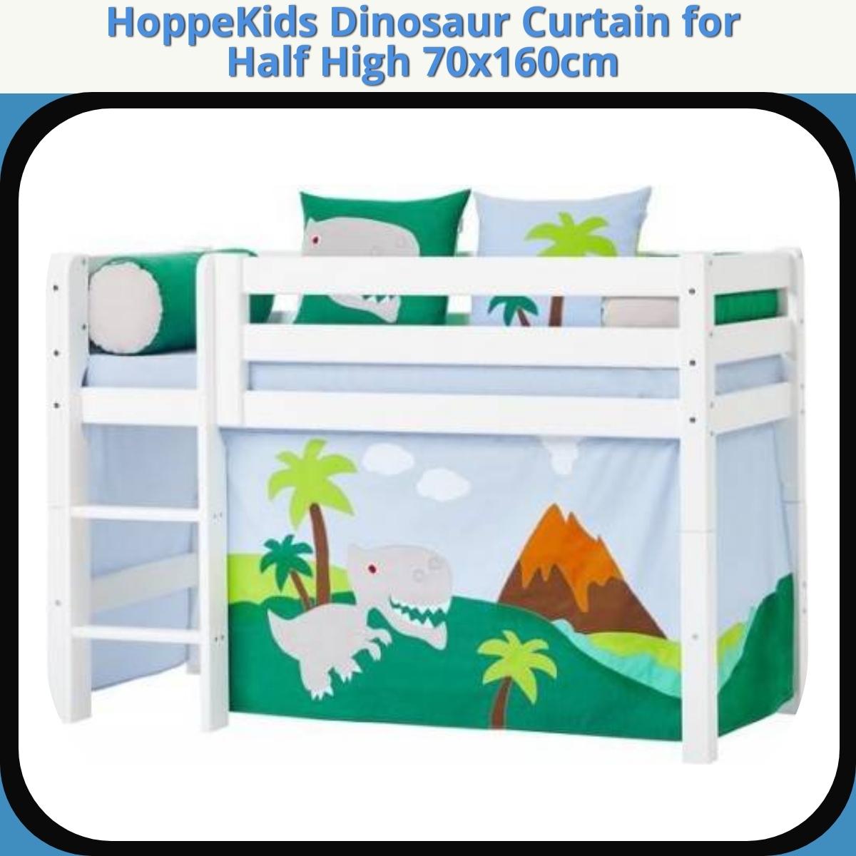 Anmeldelse af HoppeKids Dinosaur Curtain for Half High 70x160cm