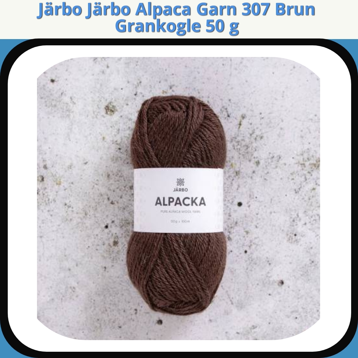 Anmeldelse af Järbo Järbo Alpaca Garn 307 Brun Grankogle 50 g