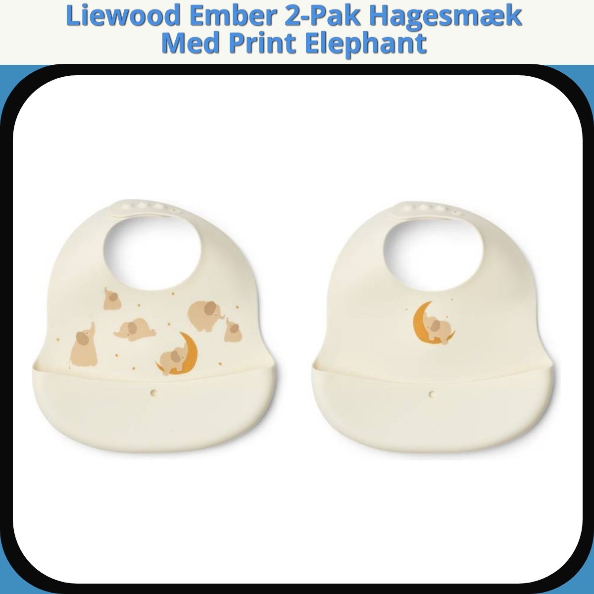 Anmeldelse af Liewood Ember 2-Pak Hagesmæk Med Print Elephant