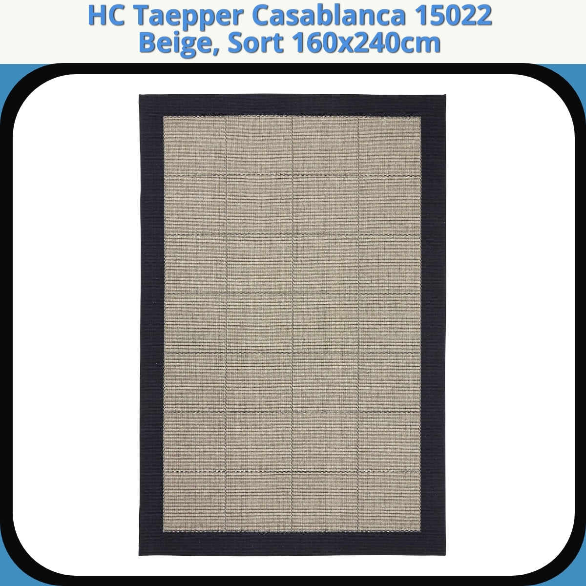 Anmeldelse af HC Taepper Casablanca 15022 Beige, Sort 160x240cm