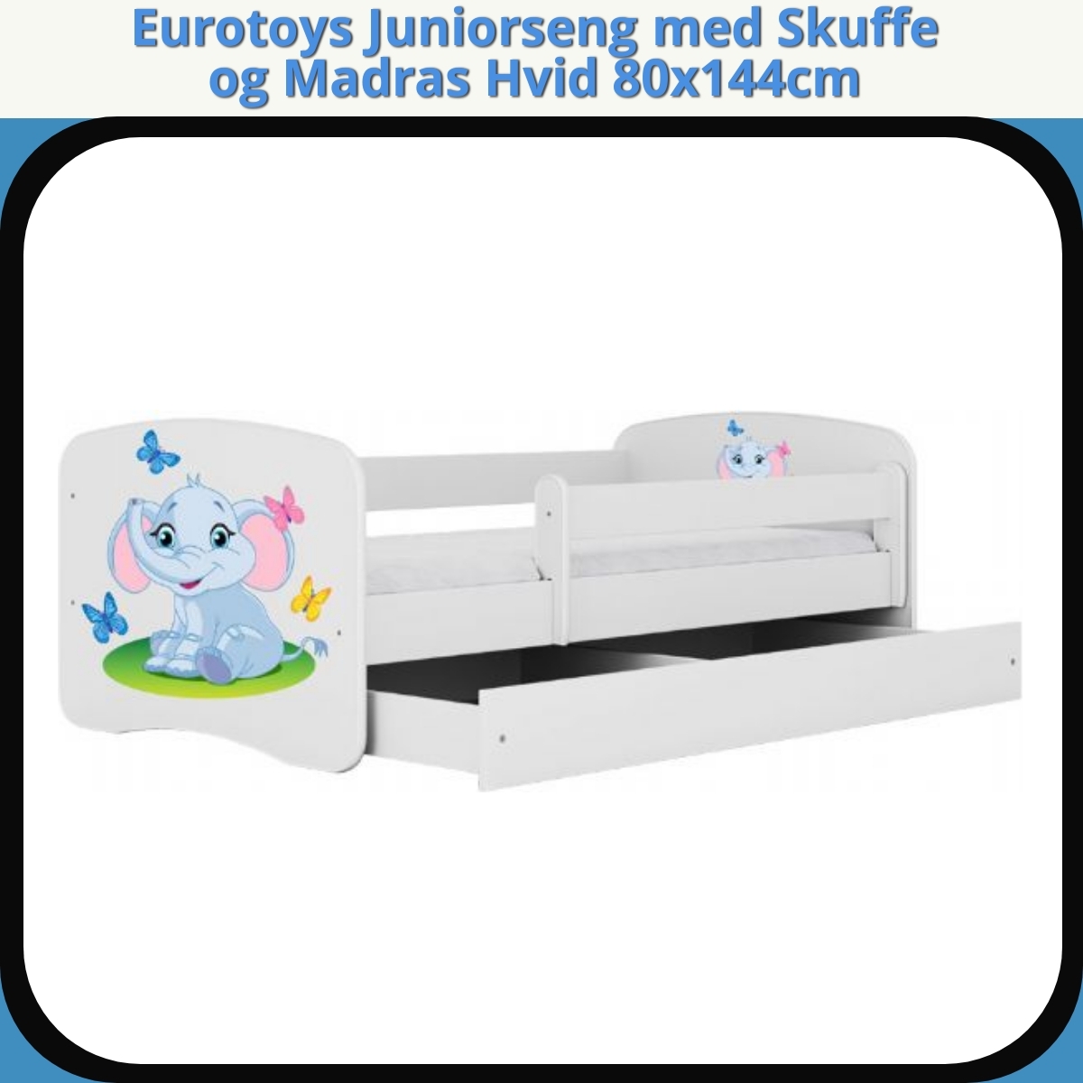 Anmeldelse af Eurotoys Juniorseng med Skuffe og Madras Hvid 80x144cm