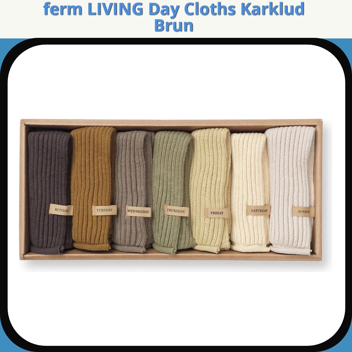 Anmeldelse af ferm LIVING Day Cloths Karklud Brun