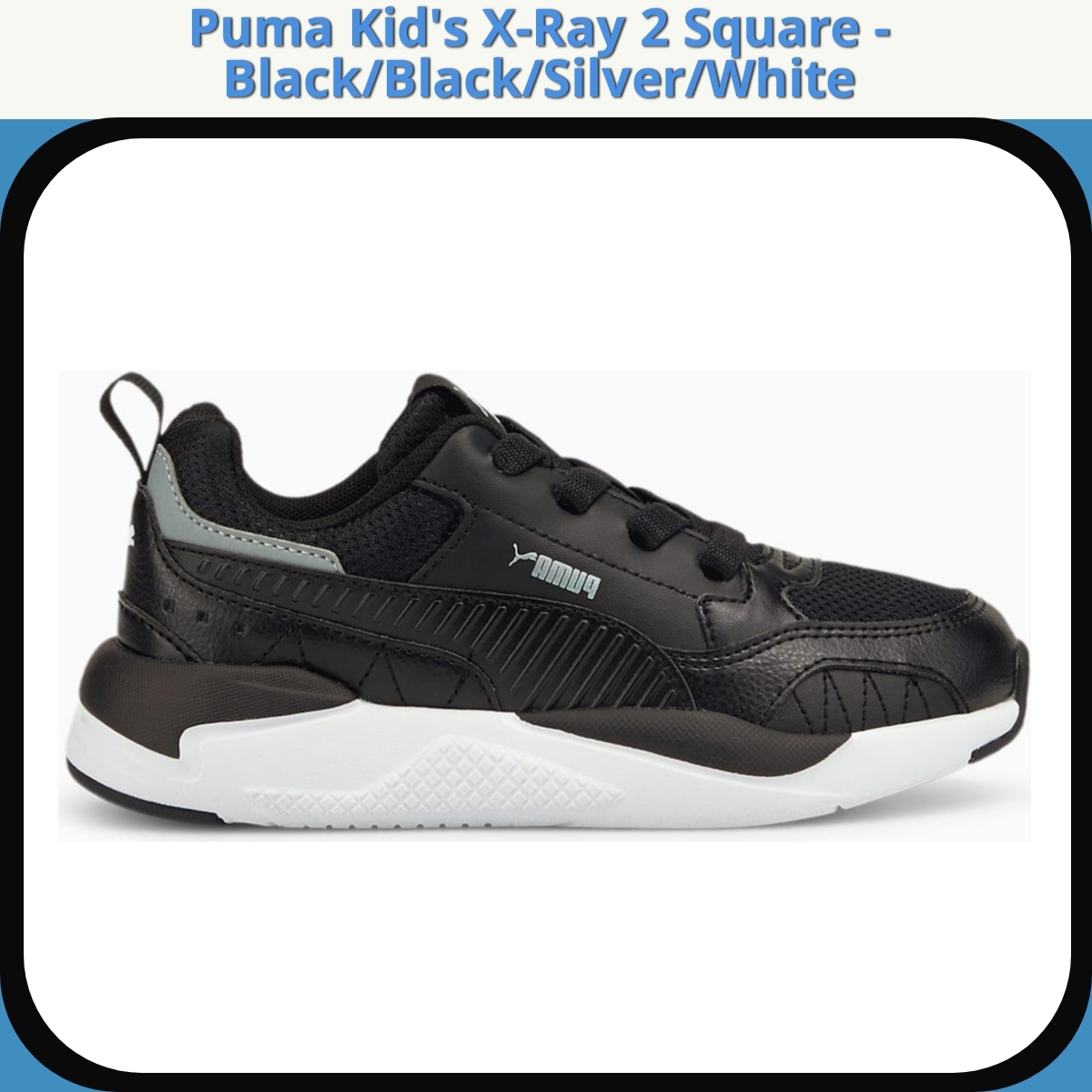 Anmeldelse af Puma Kid's X-Ray 2 Square - Black/Black/Silver/White