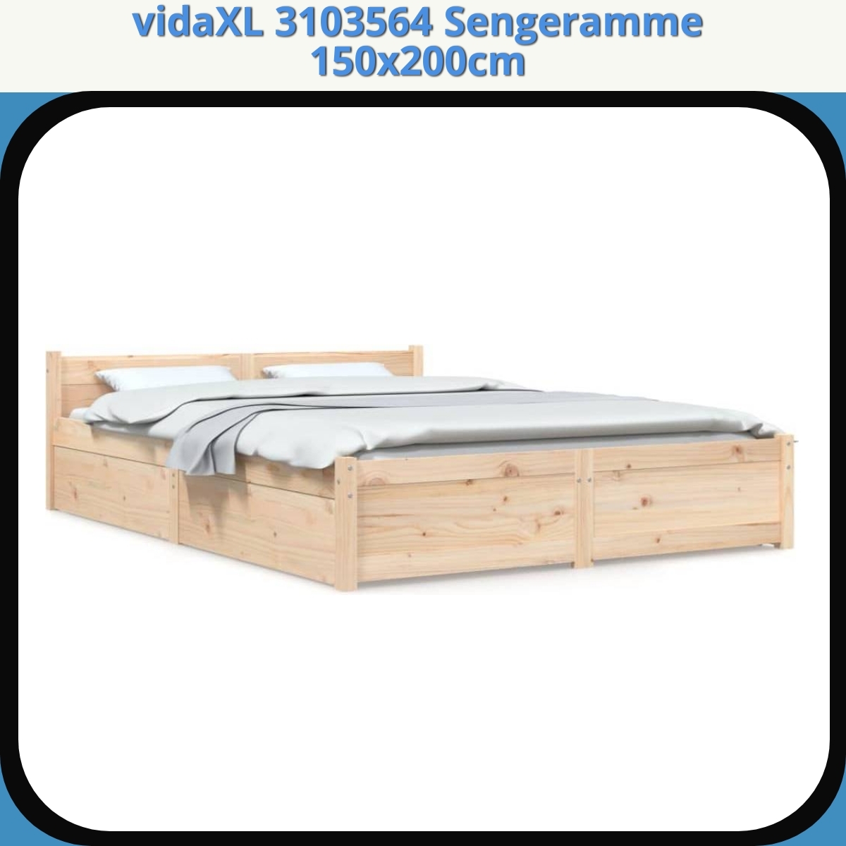 Anmeldelse af vidaXL 3103564 Sengeramme 150x200cm