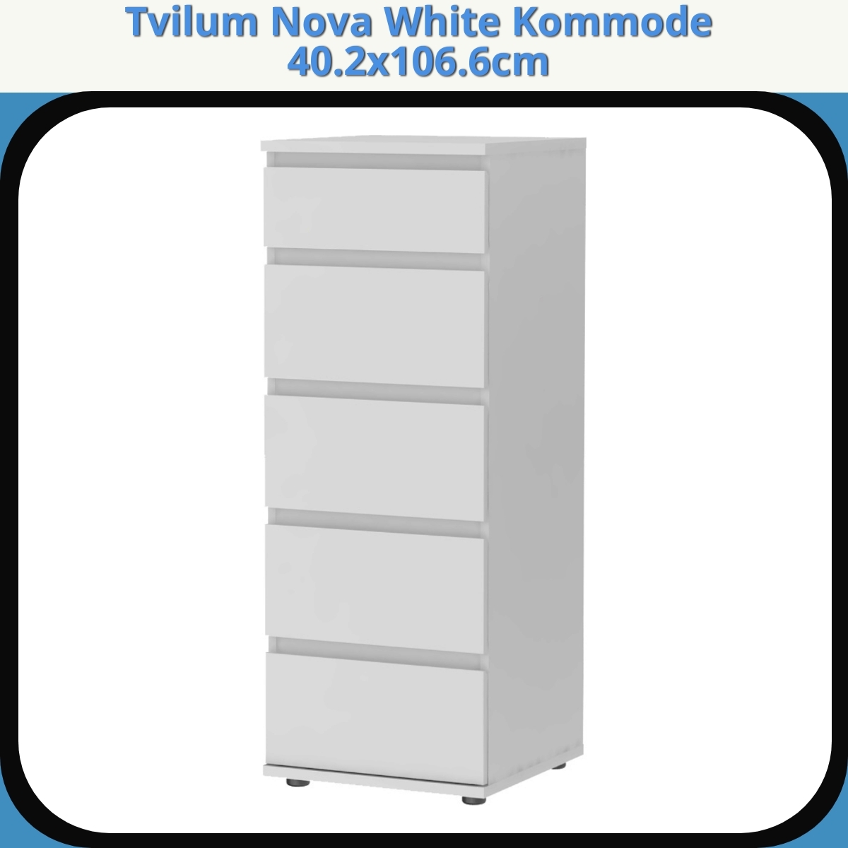 Anmeldelse af Tvilum Nova White Kommode 40.2x106.6cm