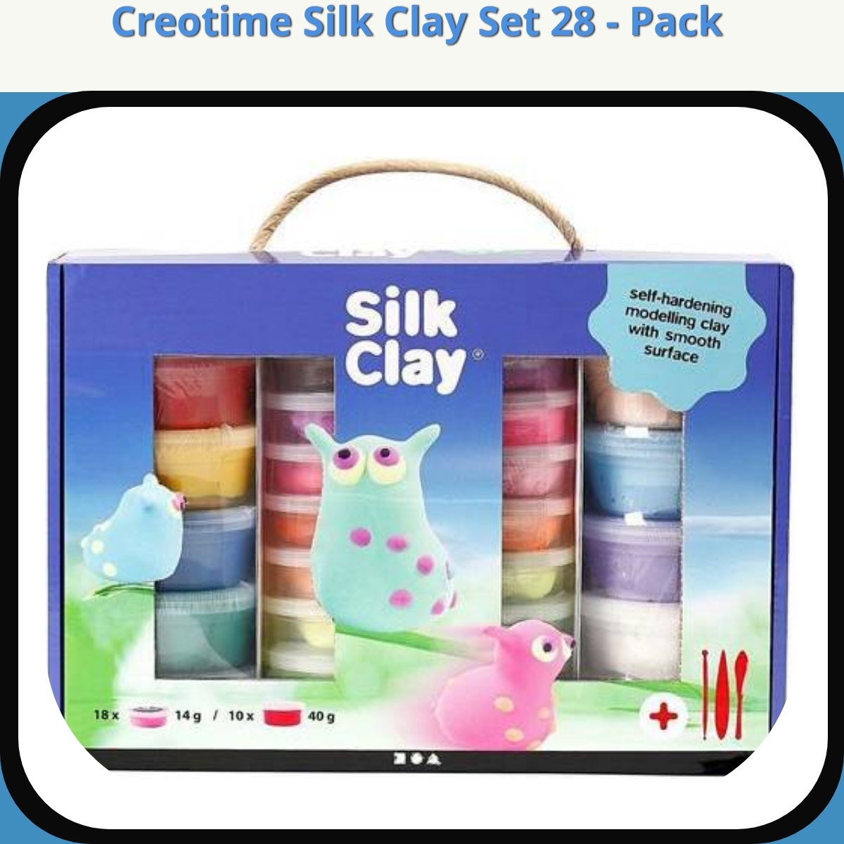 Anmeldelse af Creotime Silk Clay Set 28 - Pack
