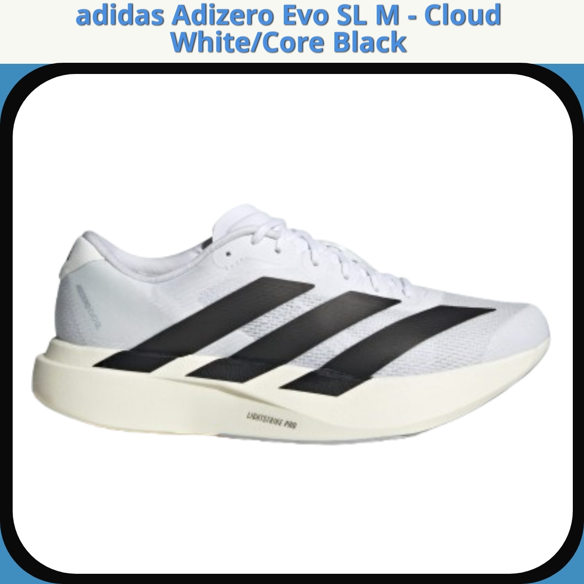 Anmeldelse af adidas Adizero Evo SL M - Cloud White/Core Black