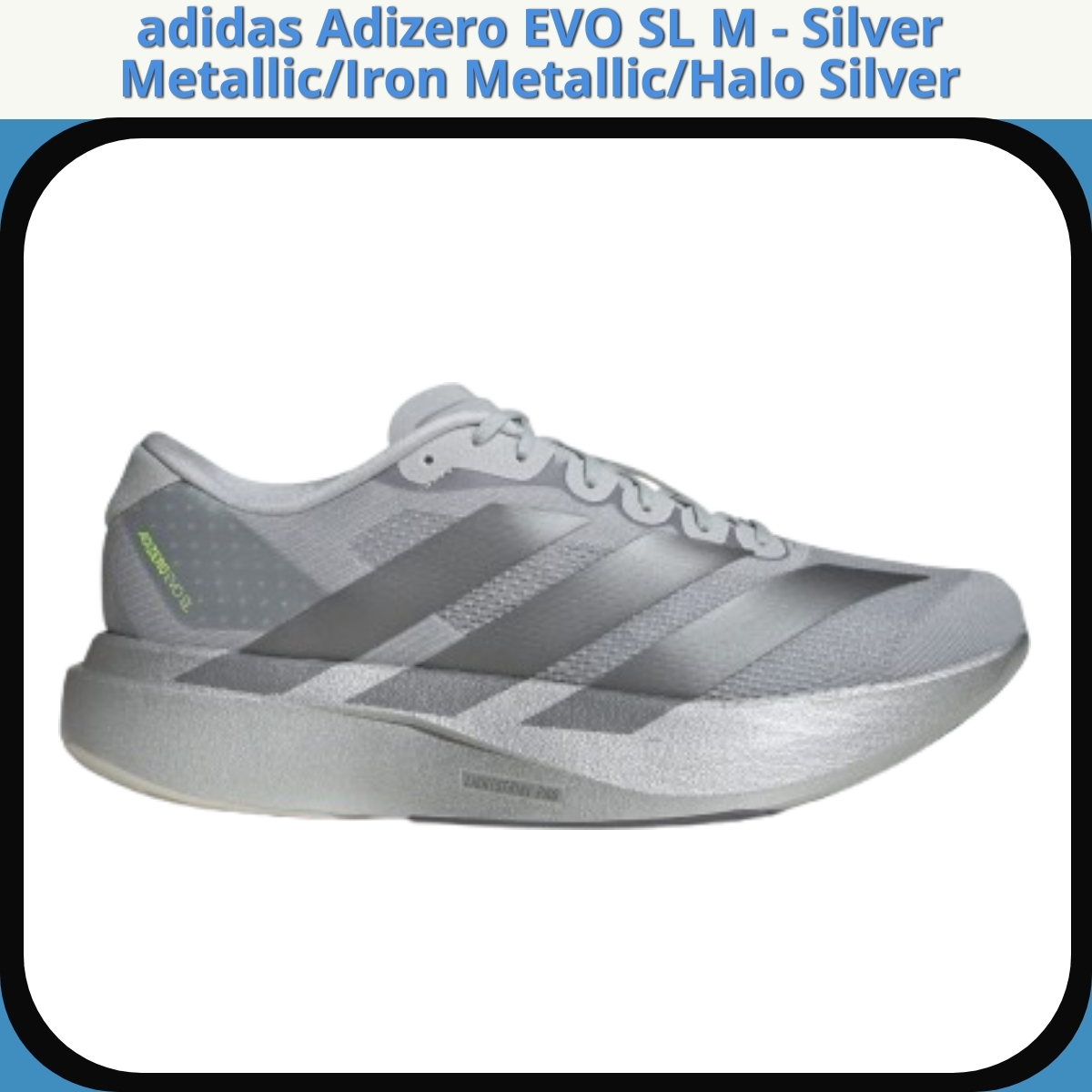 Anmeldelse af adidas Adizero EVO SL M - Silver Metallic/Iron Metallic/Halo Silver