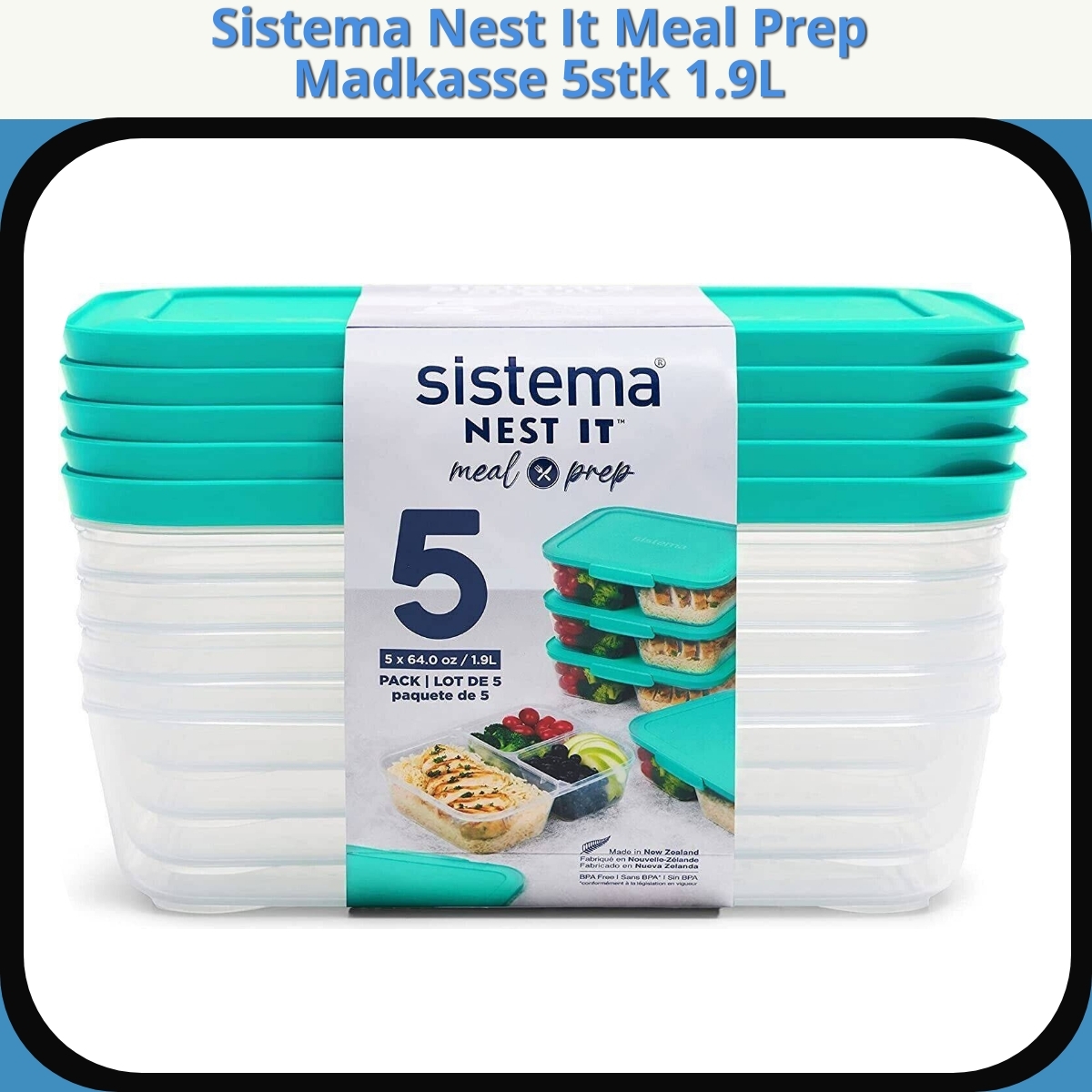 Anmeldelse af Sistema Nest It Meal Prep Madkasse 5stk 1.9L