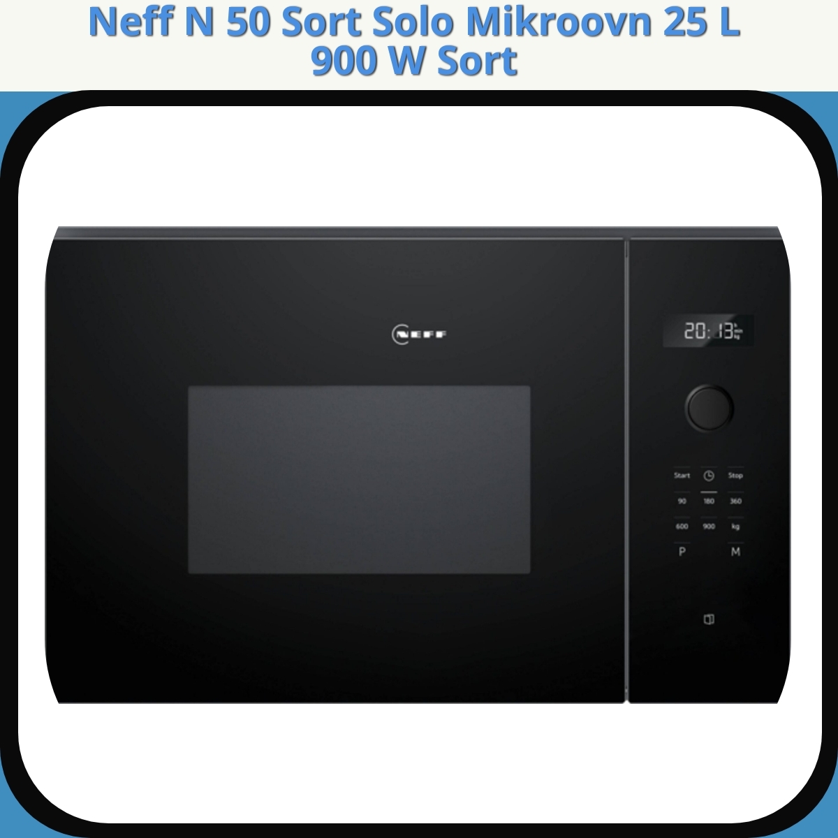 Anmeldelse af Neff N 50 Sort Solo Mikroovn 25 L 900 W Sort