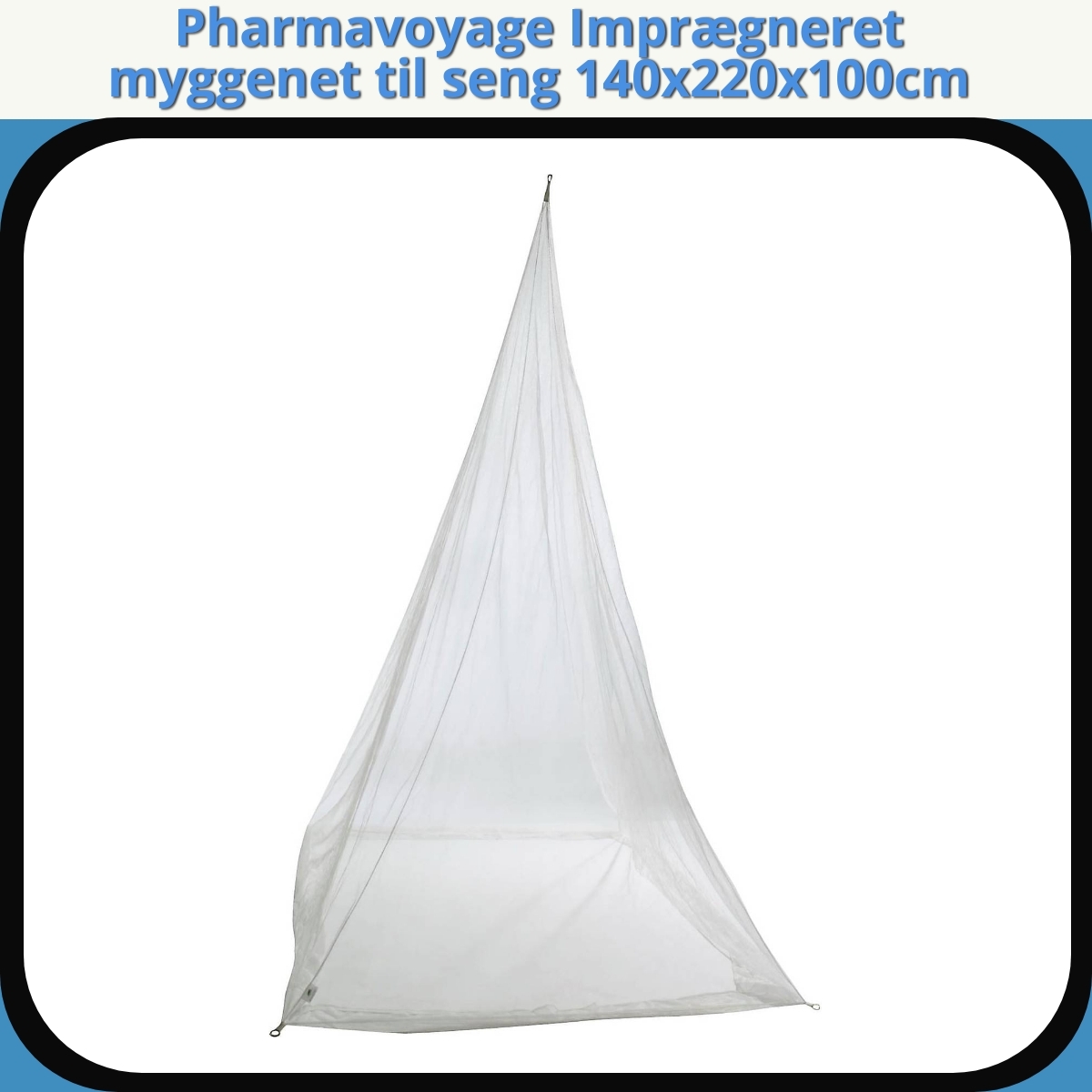 Anmeldelse af Pharmavoyage Imprægneret myggenet til seng 140x220x100cm