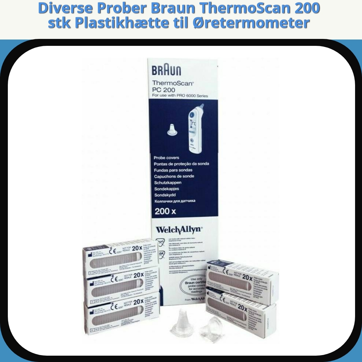 Anmeldelse af Diverse Prober Braun ThermoScan 200 stk Plastikhætte til Øretermometer