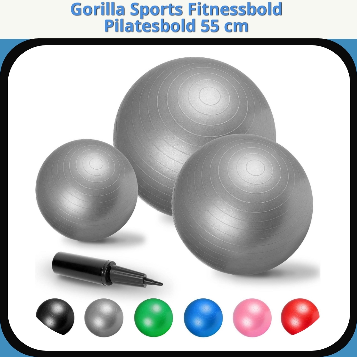 Anmeldelse af Gorilla Sports Fitnessbold Pilatesbold 55 cm