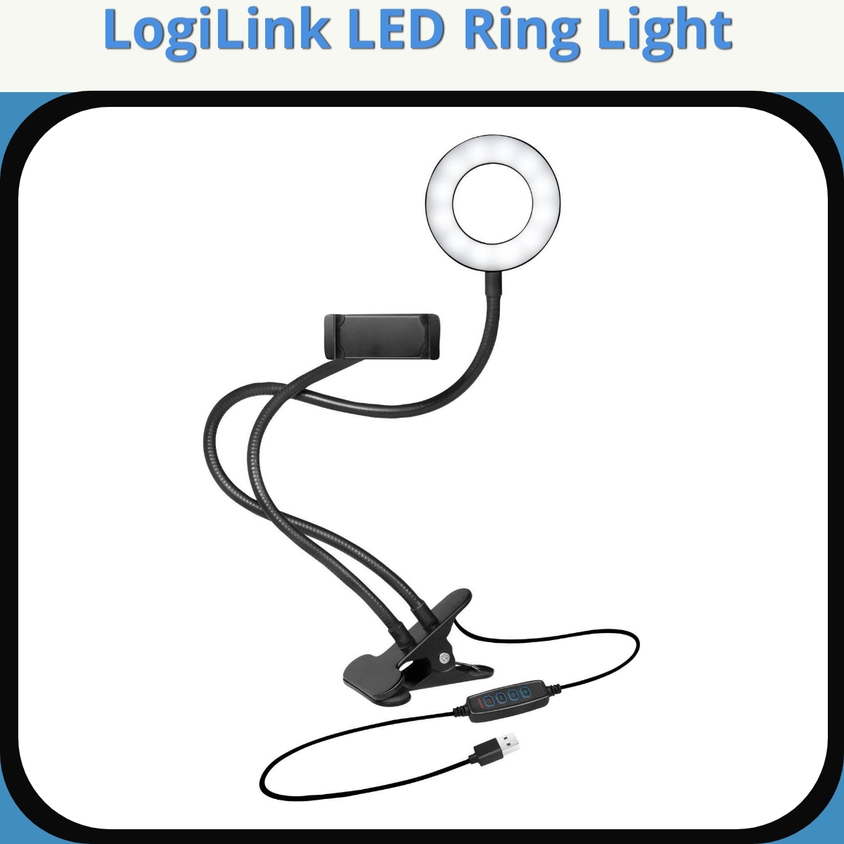 Anmeldelse af LogiLink LED Ring Light