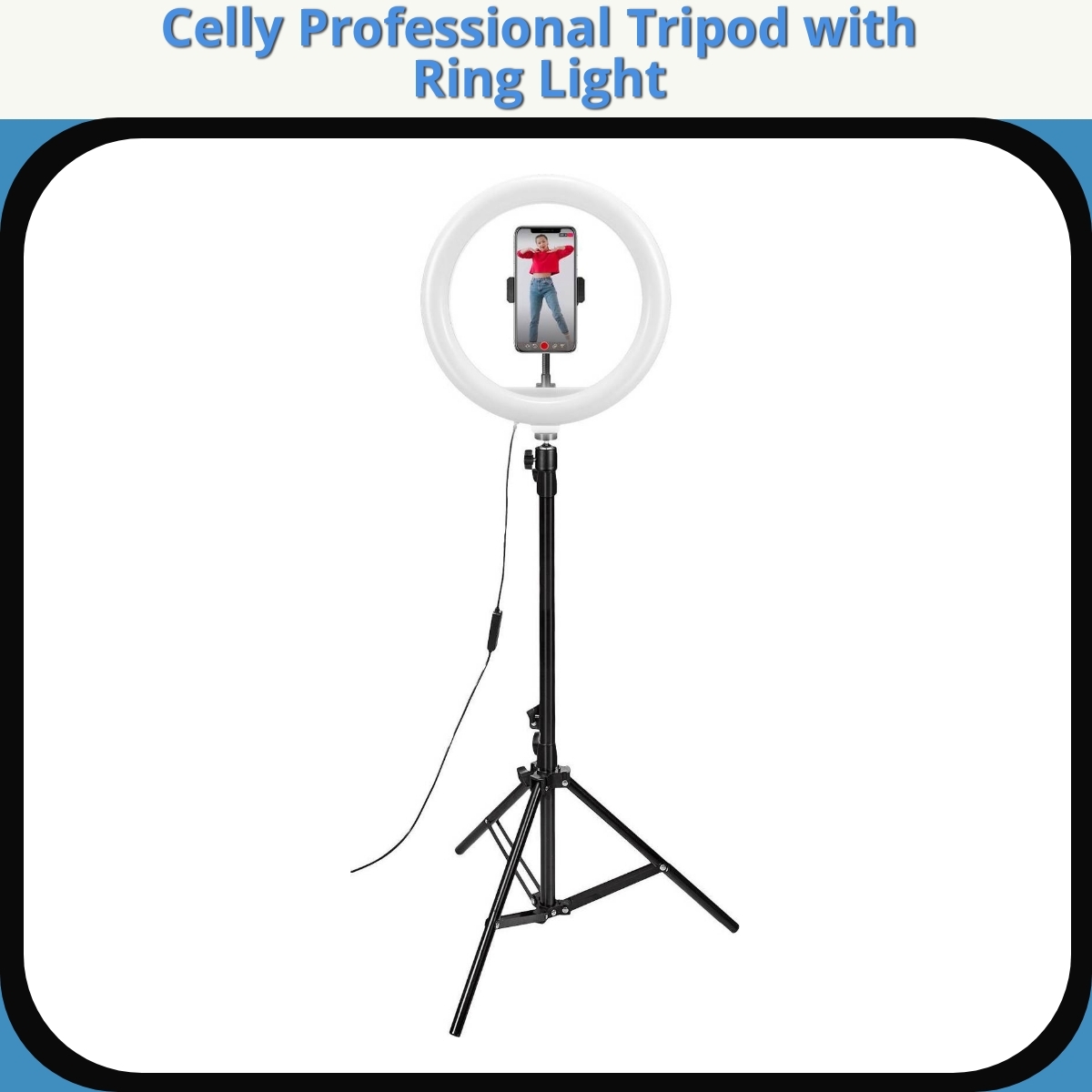 Anmeldelse af Celly Professional Tripod with Ring Light