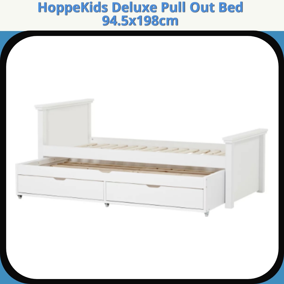 Anmeldelse af HoppeKids Deluxe Pull Out Bed 94.5x198cm