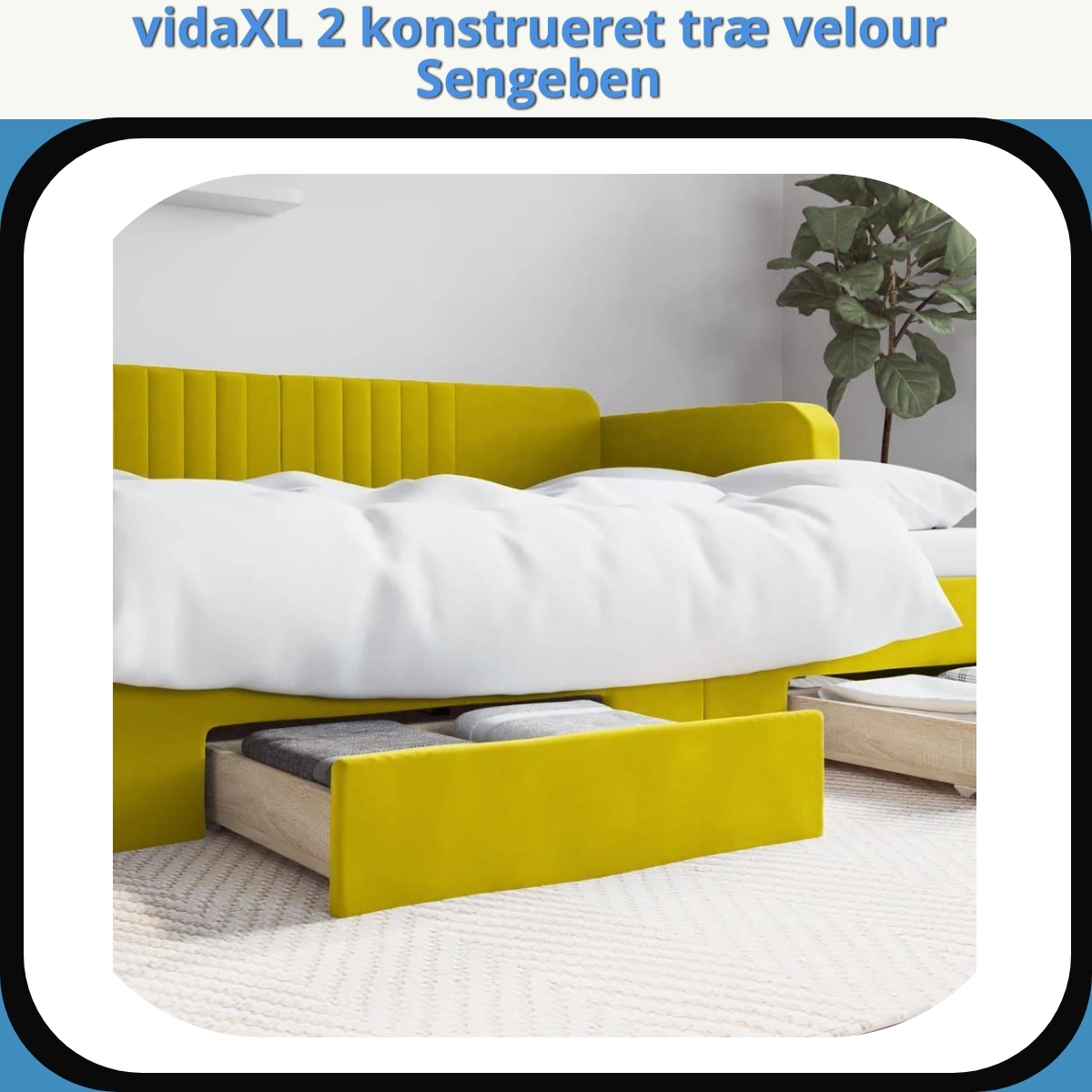 Anmeldelse af vidaXL 2 konstrueret træ velour Sengeben