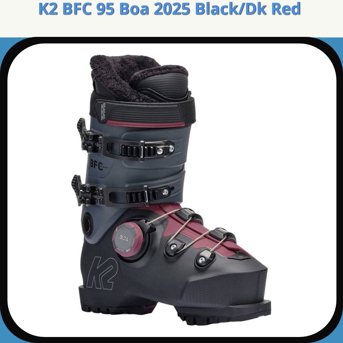 Anmeldelse af K2 BFC 95 Boa 2025 Black/Dk Red