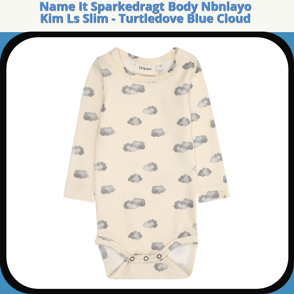 Anmeldelse af Name It Sparkedragt Body Nbnlayo Kim Ls Slim - Turtledove Blue Cloud