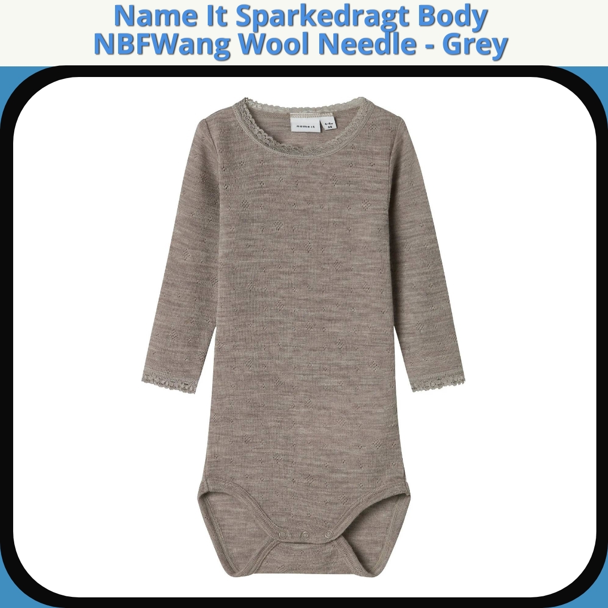 Anmeldelse af Name It Sparkedragt Body NBFWang Wool Needle - Grey