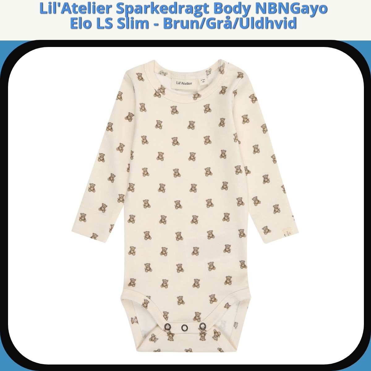 Anmeldelse af Lil'Atelier Sparkedragt Body NBNGayo Elo LS Slim - Brun/Grå/Uldhvid