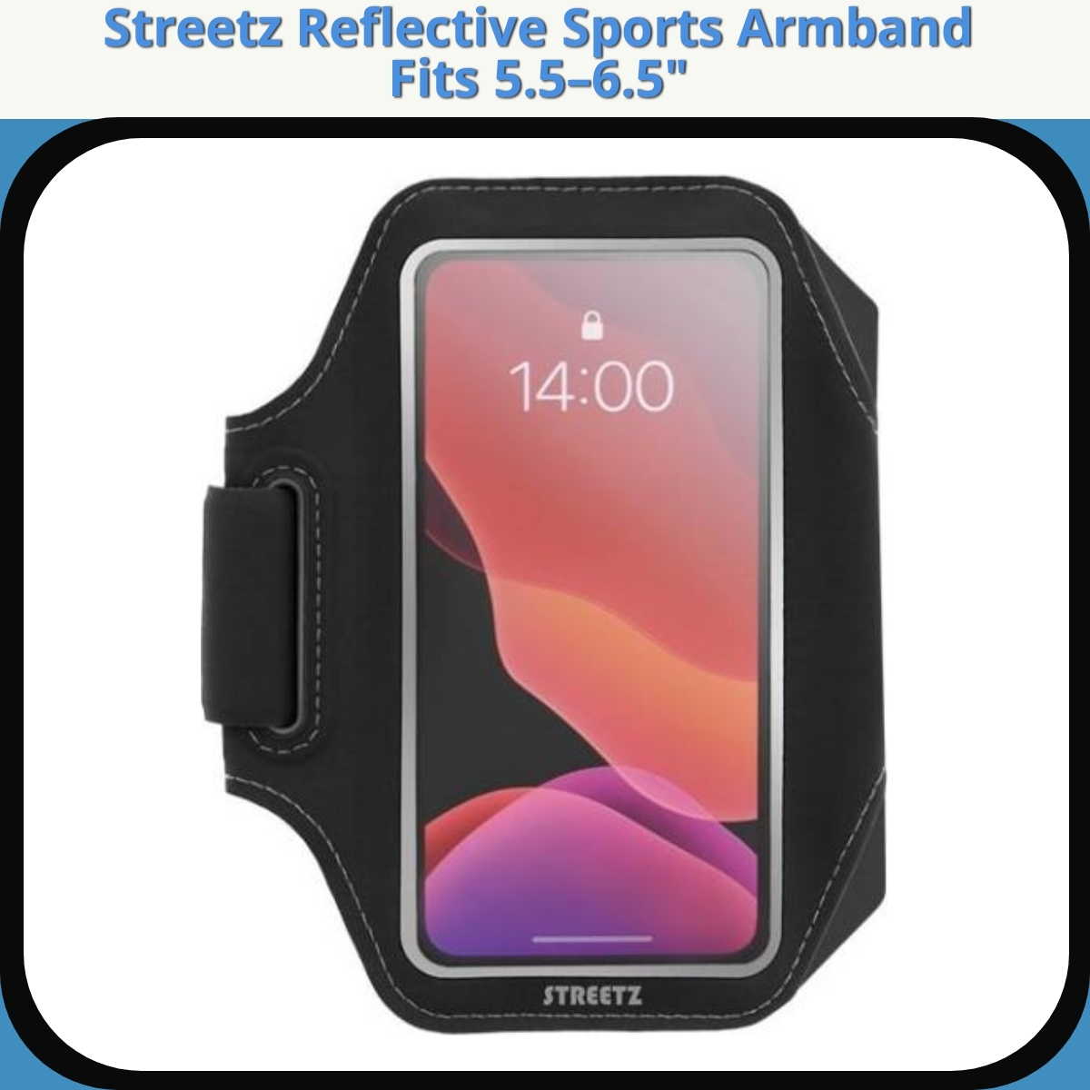 Anmeldelse af Streetz Reflective Sports Armband Fits 5.5–6.5