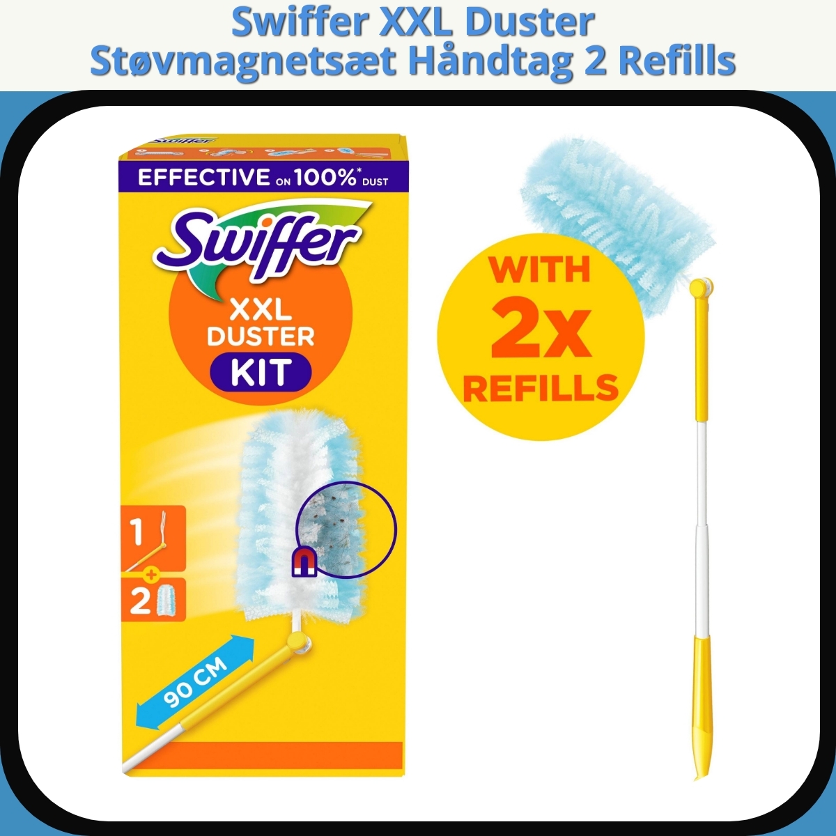 Anmeldelse af Swiffer XXL Duster Støvmagnetsæt Håndtag 2 Refills