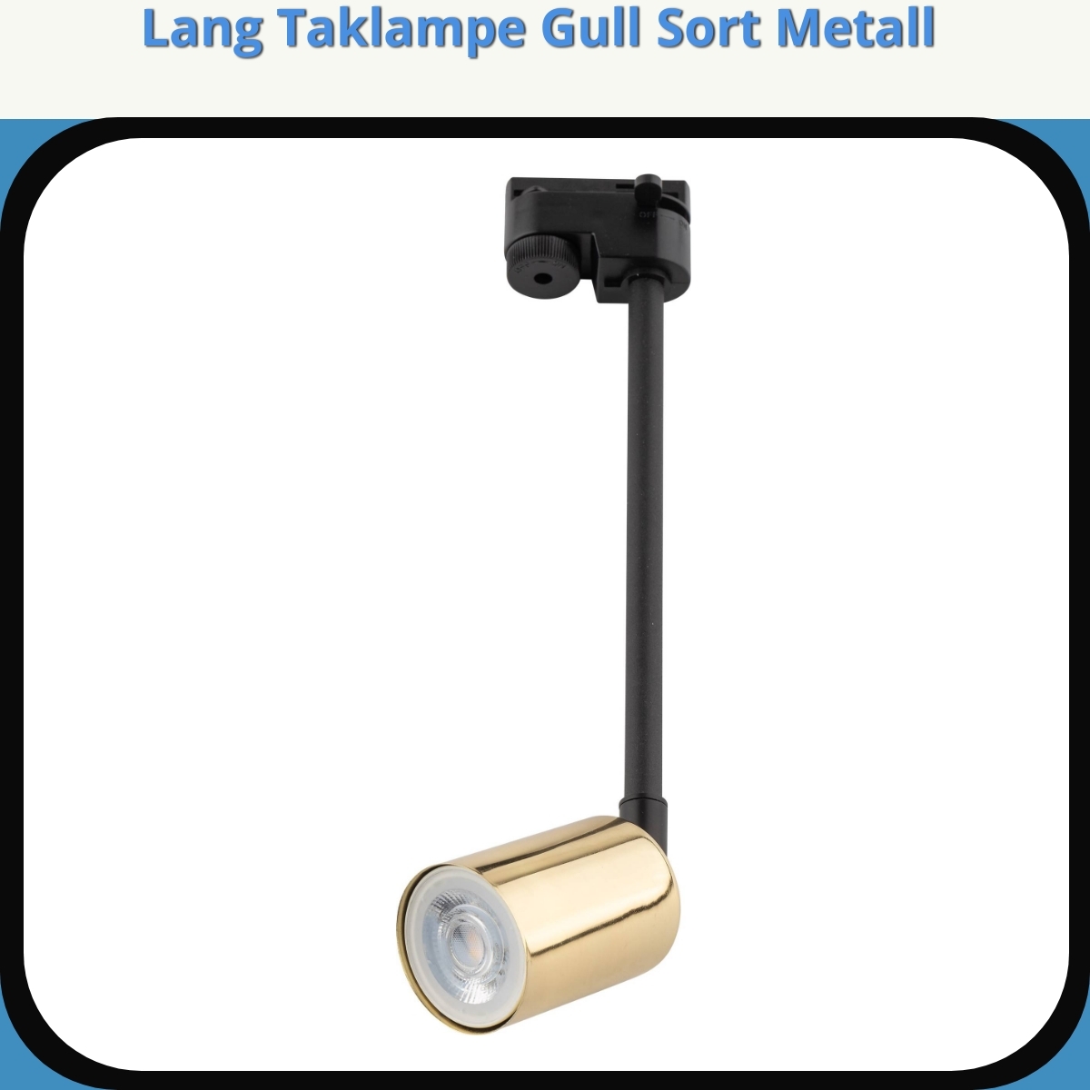 Anmeldelse af Lang Taklampe Gull Sort Metall