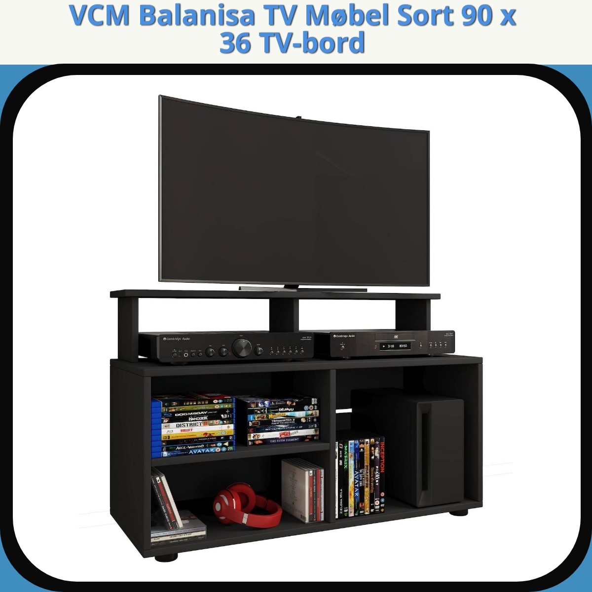 Anmeldelse af VCM Balanisa TV Møbel Sort 90 x 36 TV-bord