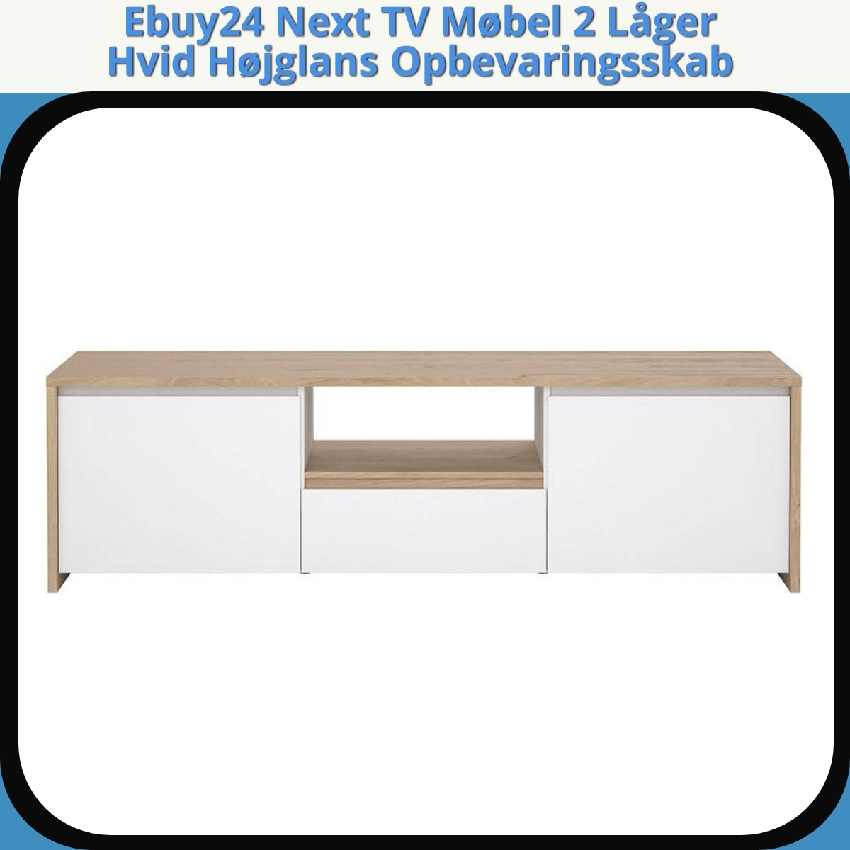 Anmeldelse af Ebuy24 Next TV Møbel 2 Låger Hvid Højglans Opbevaringsskab