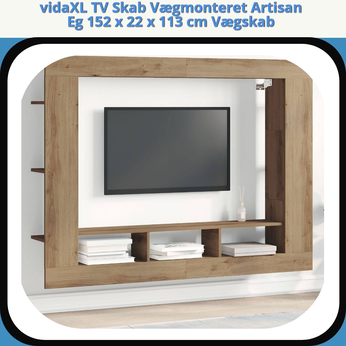 Anmeldelse af vidaXL TV Skab Vægmonteret Artisan Eg 152 x 22 x 113 cm Vægskab