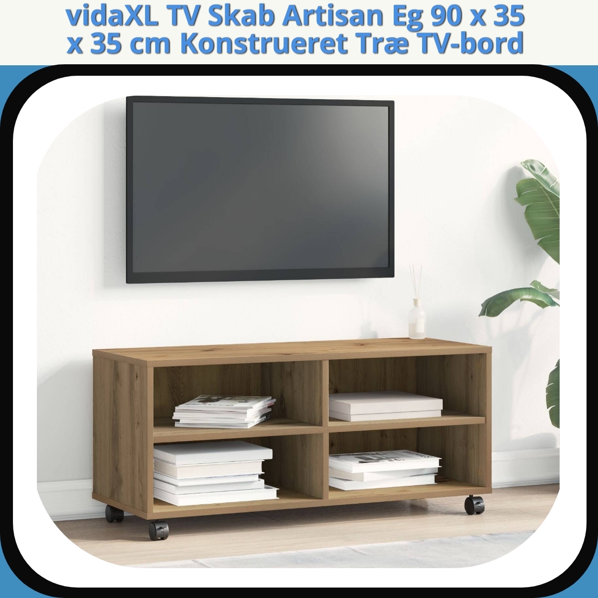 Anmeldelse af vidaXL TV Skab Artisan Eg 90 x 35 x 35 cm Konstrueret Træ TV-bord