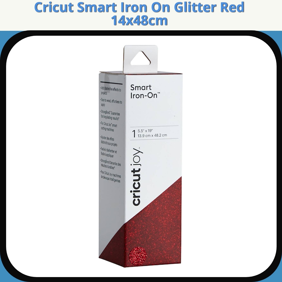 Anmeldelse af Cricut Smart Iron On Glitter Red 14x48cm
