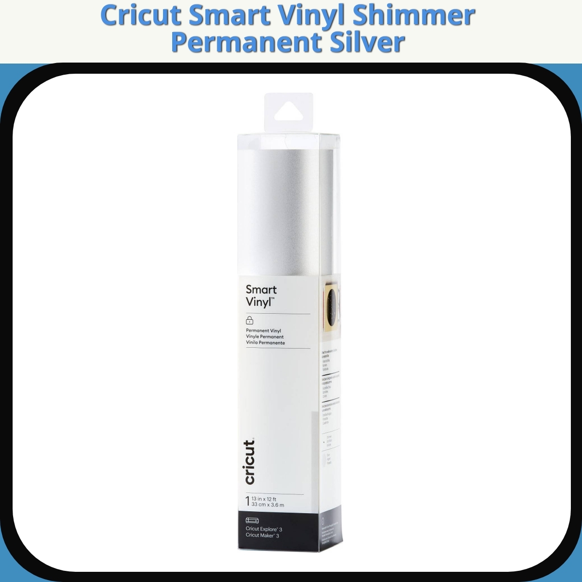 Anmeldelse af Cricut Smart Vinyl Shimmer Permanent Silver